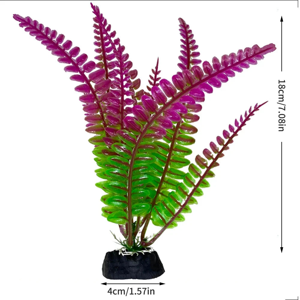 1PC Plastic Simulated Aquatic Plants For Fish Tank Landscaping, Aquarium Decoration, Seagrass Ornaments