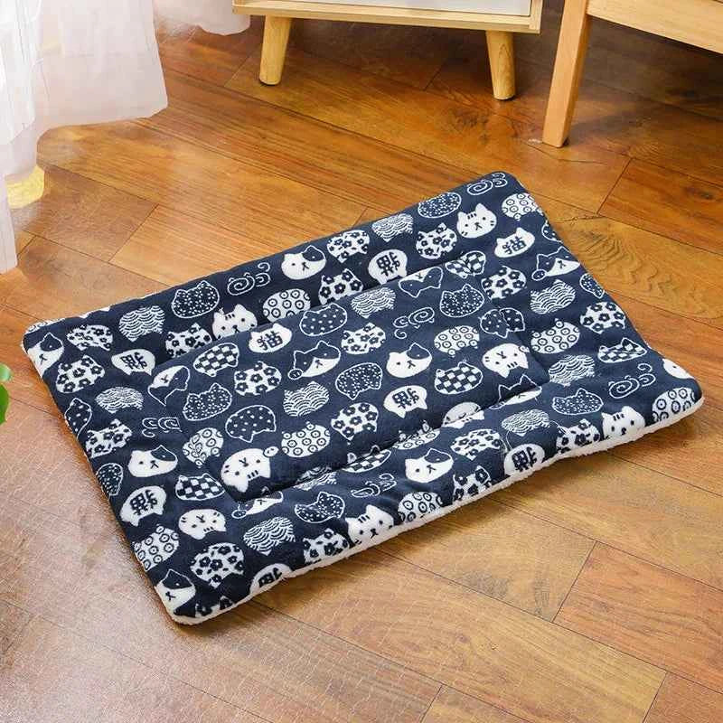Flannel Pet Sleeping Mat – Soft, Washable, Durable Dog Bed