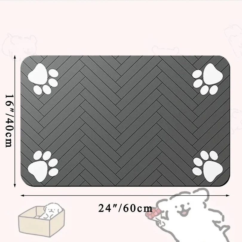 Pet Feeding Dropshipping Pet Placemat for Food and Water Bowl, with Waterproof Rubber Backing, Quick Dry Water Mat for Dog Cat