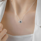 Moon Cat with customizable photos Projection Necklace  Pendant Jewelry