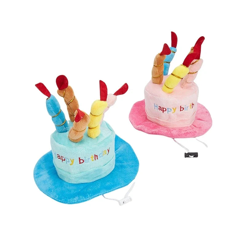 Pet Dog Hat for Birthday Party Adjustable Dog Hats Cat Cap Dog Accessories Dog Costumes Puppy Grooming Dress Up Hat Pet Supplies