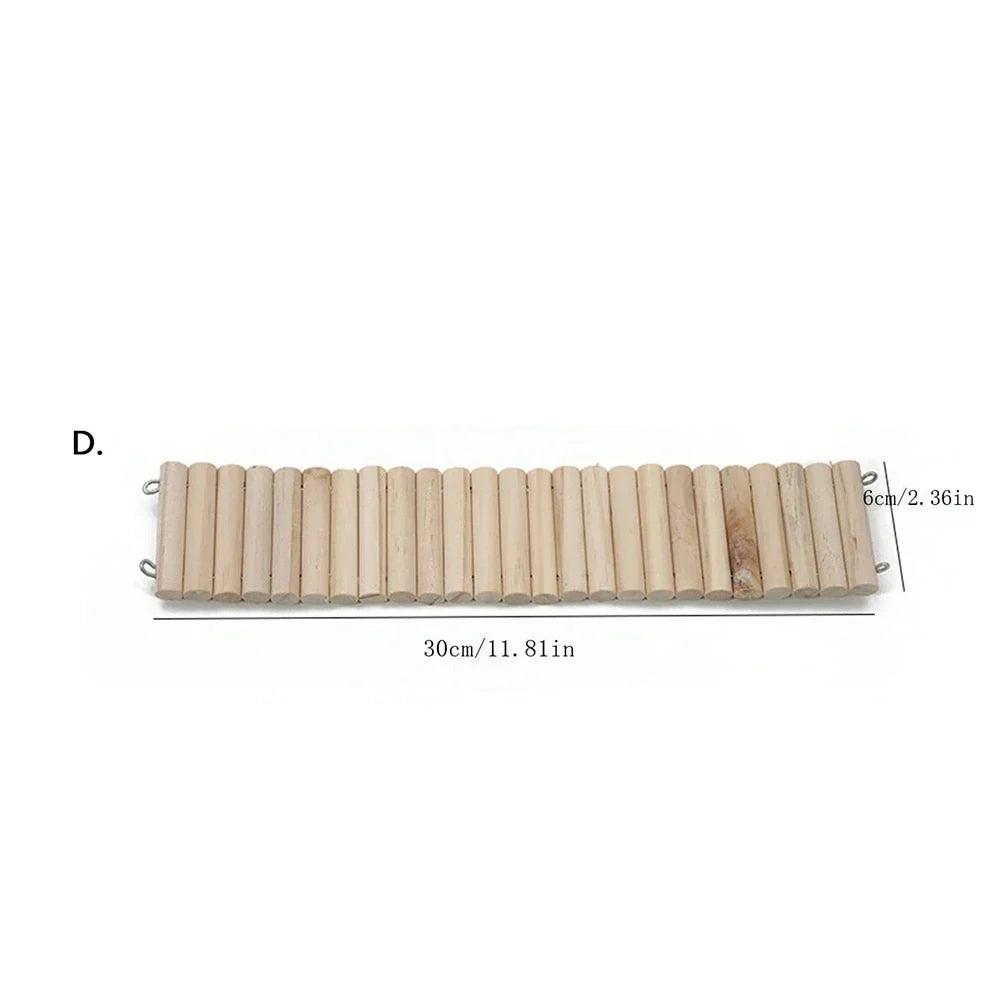 Hamster Wooden Bridge Bendable Climbing Habitat Accessory