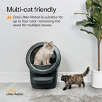 Litter-Robot 4 with Step & Fence by , Black - Automatic, Self-Cleaning Cat Litter Box, Helps Reduce Litter Box, Customized