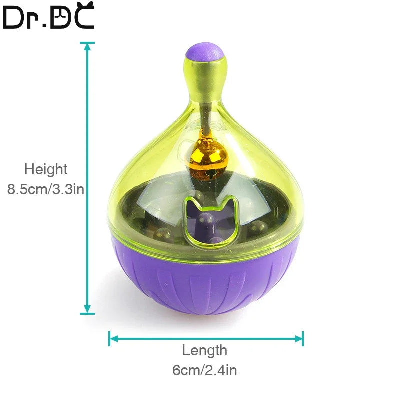 Pet Cat Fun Bowl Feeding Toys Dog Tumbler Feeder Puppy Kitten Shaking Leakage Food Ball Container Exercise Training Leakage Toys