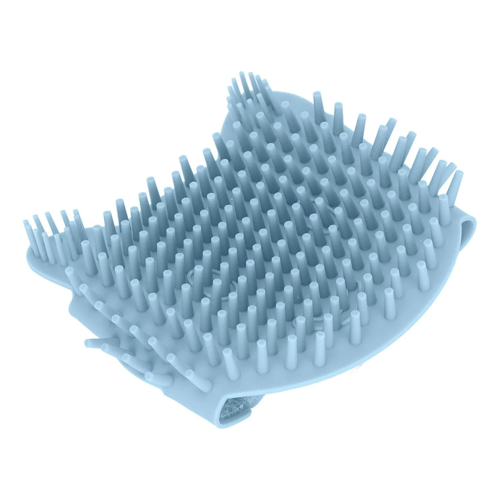 Cat Corner Self Groomer Soft Silicone Massage Cat Itch Board with Catnip for Cats Kittens Dogs Puppies Meditation Blue