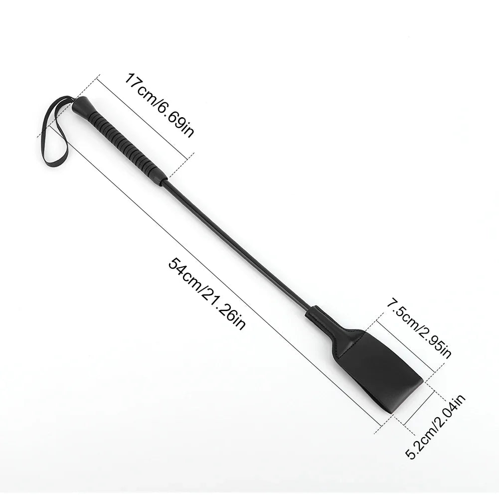 21Inch Riding Crop with Handle Equestrian Training Horse Whip PU Leather Outdoor Portable Pointer for Horses