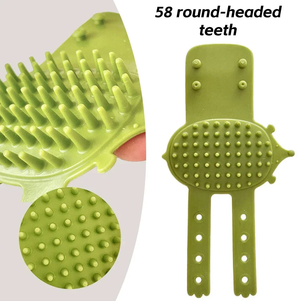 Cat Self Grooming Scratcher Table Legs Protector TPR Cat Cheek Massager Removable Cat Grooming Brush Space-Saving Cat Accessory