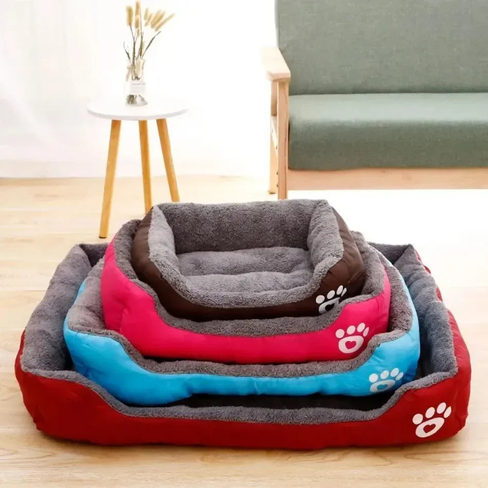 Large Square Nest S-3XL Pet Large Dog Bed for Small Medium Dogs Soft Fleece Nest Big Dog Sofa Bed Winter Warm Cat House for Pet