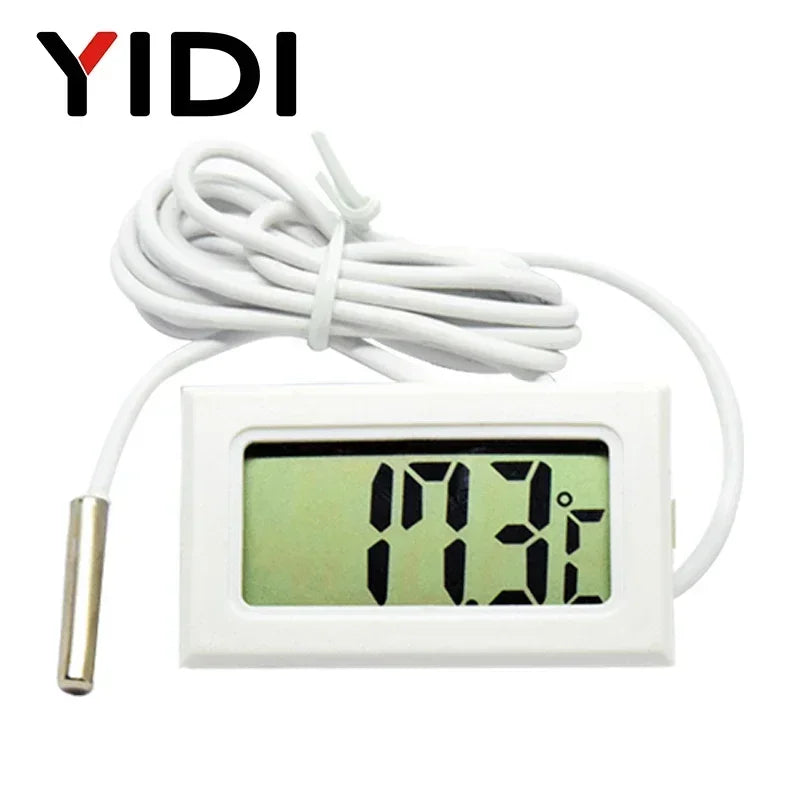 Mini LCD Digital Thermometer Hygrometer | Dual Probe Temperature Humidity Monitor