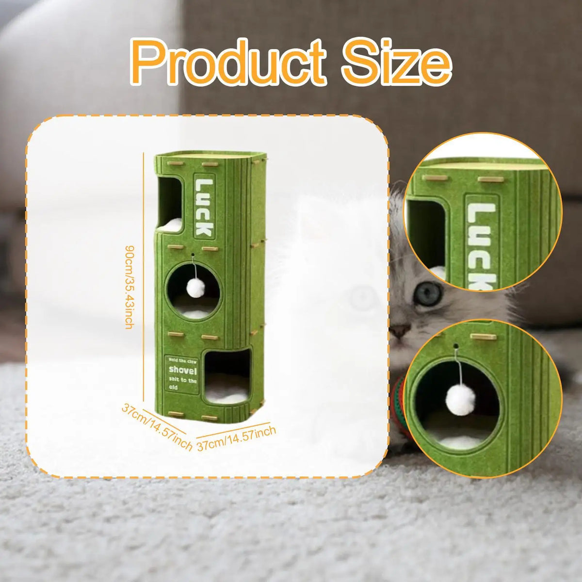 Creative Cat House Cat Tree Hideout Felt Scratch Resistant Sleeping Place Cosy Enclosed Climbing Cave Indoor Cats Scratch Post
