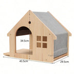 Wall Mounted Solid Wooden Cat Climbing Frame Hammock Scratching Post Shelf with Sisal Jumping Platform Ladder Steps Furniture