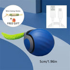 USB Rechargeable Interactive Cat Toys Balls Pets Smart Automatic Electric Rolling Ball for Kitty Tail Teasers with Catnip Gifts