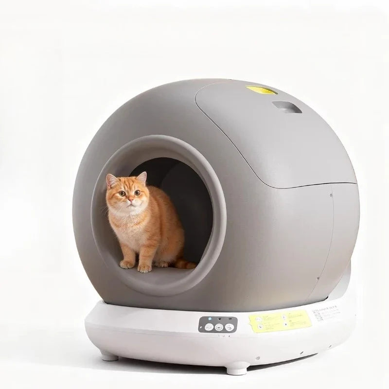 The self-cleaning cat litter box is equipped with control functions and supports 2.4G unlimited network connection,cat supplies