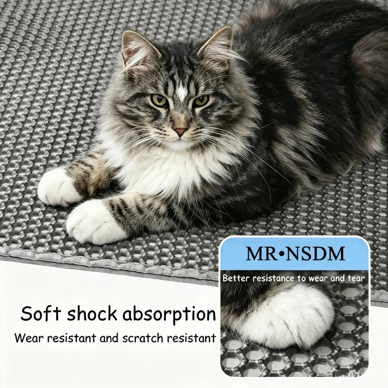 Cat Litter Mat Large Size Waterproof Toilet Cat Trapping Mat Non Slip Double Layer Cats Litter Box Pad Pet Product