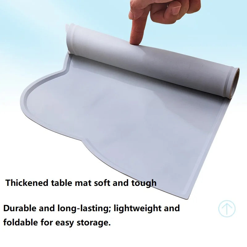 Dog Food Mat Non-Slip Leak Proof Pet Silicone Mat Food Bowl Pad Feeding Cushion for Cats Dogs Pet Accessories GDDM01