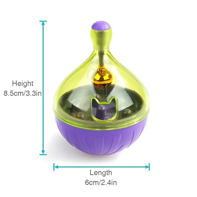 Pet Cat Fun Bowl Feeding Toys Dog Tumbler Feeder Puppy Kitten Shaking Leakage Food Ball Container Exercise Training Leakage Toys
