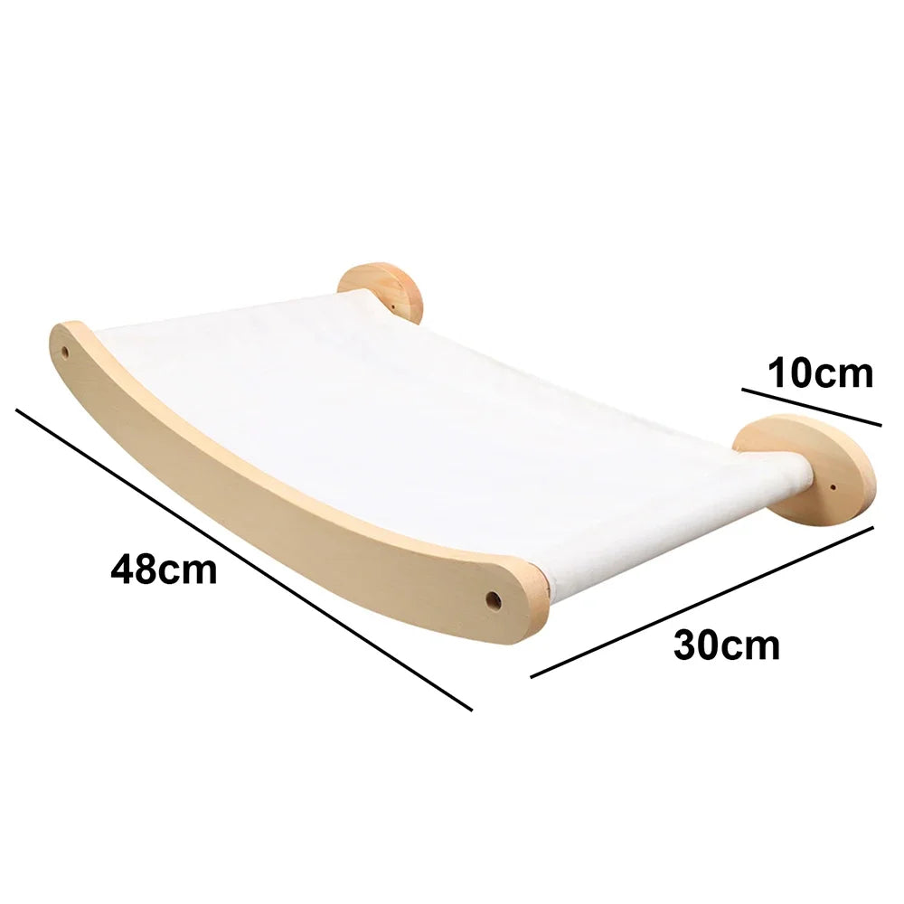 Cat Wall Furniture Wall-Mounted Cat Climber Set with Cat Wall Shelves  Perches Condo House Ladder Scratching Board & Tree   Wood