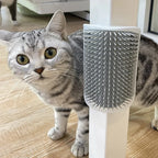 1-4Pcs Pet Cat Wall Corner Brush Comb Cat Playing Toy Massager With A Tickling Comb Soft Cat Self Groomer Pet Grooming Supplies