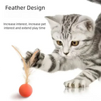 Funny Cat Elastic Ball Toy Interactive Balls Pet Supplies Feather Football Toys Dog Playthings Kitten