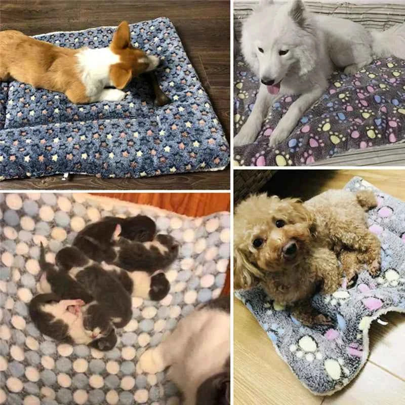 Flannel Pet Sleeping Mat – Soft, Washable, Durable Dog Bed
