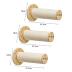 Wall Mounted Solid Wooden Cat Climbing Frame Hammock Scratching Post Shelf with Sisal Jumping Platform Ladder Steps Furniture