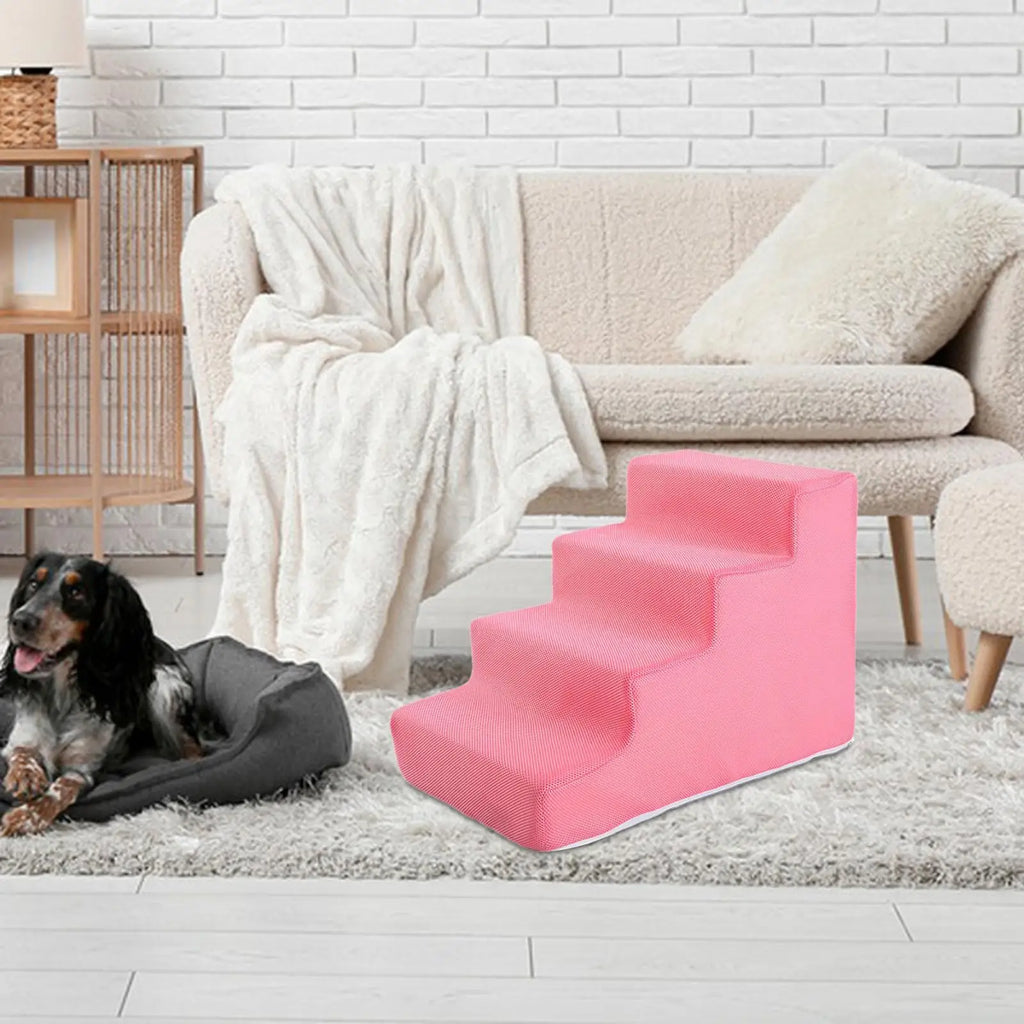 High Density Pet Steps Ladder, Cat Ramp Non Slip Dog Steps, Balanced Pet Steps for Sofa Small Dogs and Cats Couch High Beds