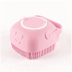 Silicone Dog Bath Massage Gloves Brush Pet Cat Bathroom Cleaning Tool Comb Brush for Dog Can Pour Shampoo Dog Grooming Supplies