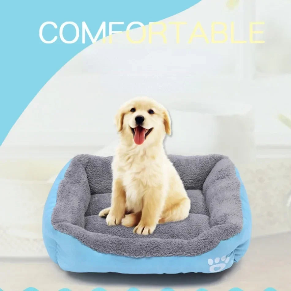 Large Square Nest S-3XL Pet Large Dog Bed for Small Medium Dogs Soft Fleece Nest Big Dog Sofa Bed Winter Warm Cat House for Pet