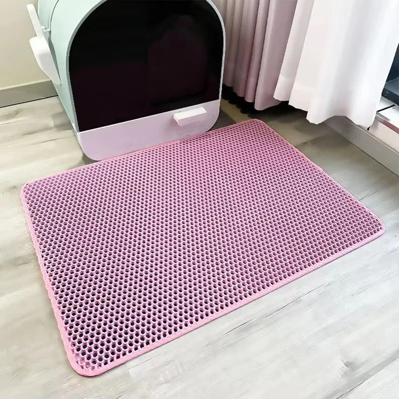 Cat Litter Mat Large Size Waterproof Toilet Cat Trapping Mat Non Slip Double Layer Cats Litter Box Pad Pet Product