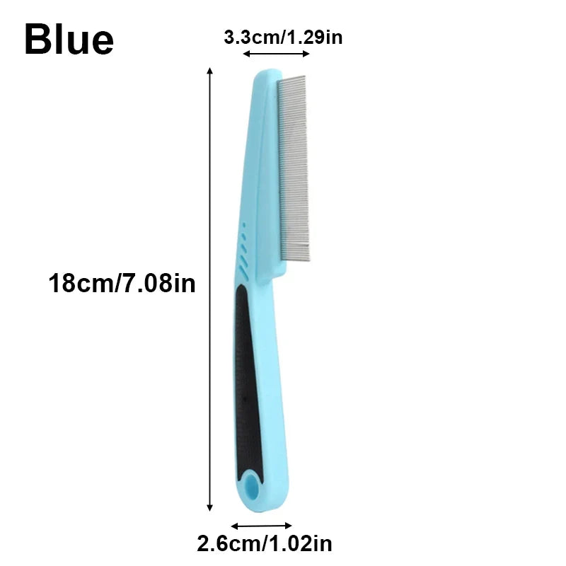Pet Grooming Comb Durable Long-handled Pet Flea Comb Dog and cat dense tooth comb to remove lice Pet supplies Pet comb