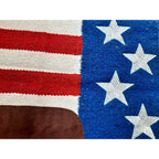 Tahoe Heritage: Liberty Peak Patriotic Stars & Stripes Cutback Saddle Pad – 32"x 30", 1.25" Thick, 3-Layer Shock-Absorbing Design, Fleece Lining, Suede Wear Leathers, Wither Relief Cutout