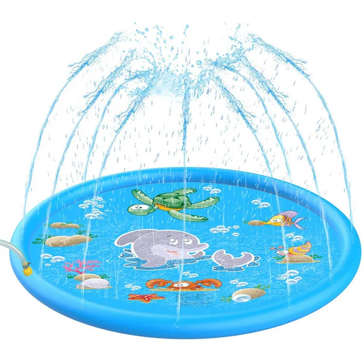 Inflatable Pet Splash Pad & Swimming Pool – Outdoor Water Sprinkler Cooling Mat for Dogs & Kids (2 Designs, 3 Sizes)