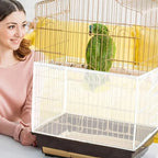 1PC Square round Bird Cage Clothes Cover Splash Proof Mosquito Net Screen Parrot Protection Net Cage Accessory