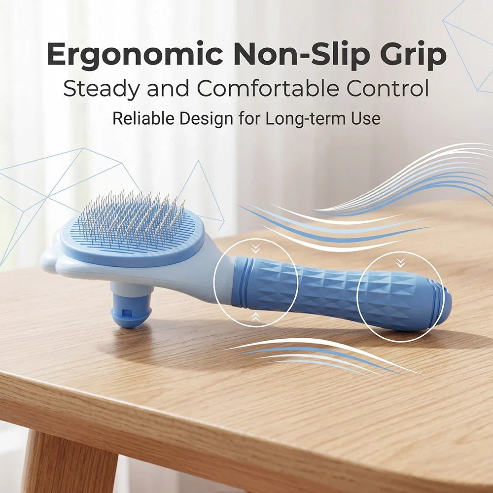 Bioline Pet Dog Brush Cat Comb Self Cleaning Pet Hair Remover Brush For Dogs Cats Grooming Tools Pets Dematting Comb Dogs Supply