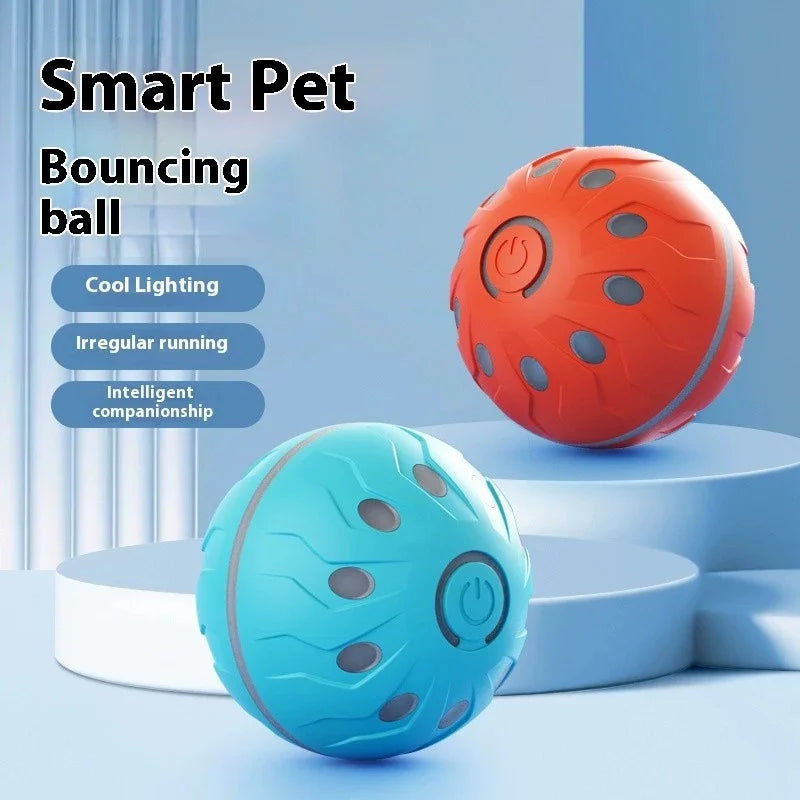 Interactive Smart Dog Ball Toy Electronic USB Powered Moving Bouncing Color Ball for Cats And Dogs Large Medium Size Pet Jumping