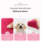 Pet Bath Silicone Comb Soft Rubber Dog Cat Brush Massage Hair Remover Pet Supplies Dog Grooming Wash Cleaning Equipment