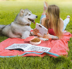 Portable Outdoor Pet Bowl: 2-in-1 Travel Dog Food/Water Dish with Treat Compartment for Hiking, Camping, and On-the-Go Feeding