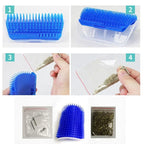 1-4Pcs Pet Cat Wall Corner Brush Comb Cat Playing Toy Massager With A Tickling Comb Soft Cat Self Groomer Pet Grooming Supplies