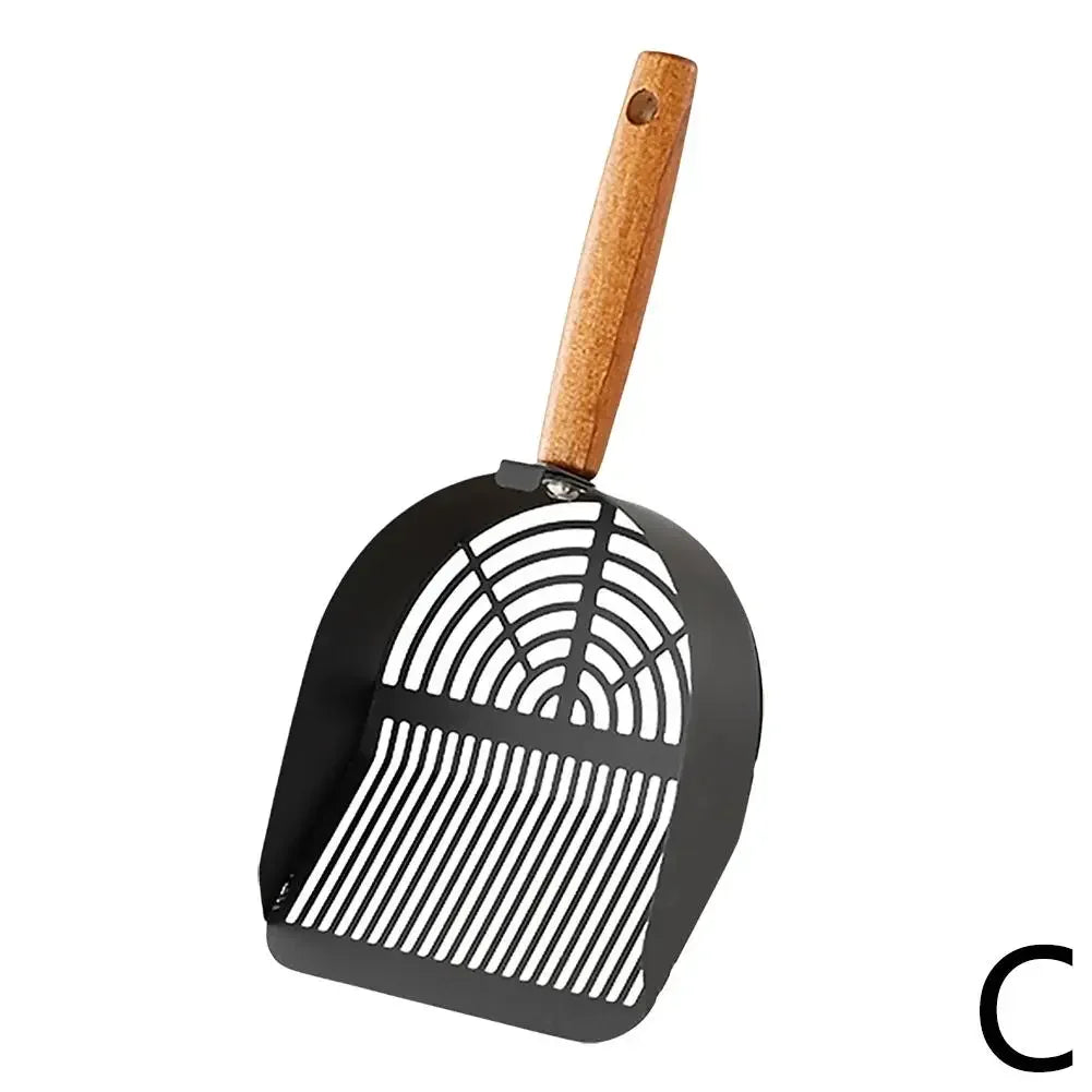 Steel Cat Litter Scoop Long Handle Pet Waste Shovel Cleaning Tool for Tofu Sand Litter Box Cats Supplies