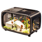 Creative fish tank transparent with lid aquarium desktop ecological goldfish tank living room decoration landscaping ornamental