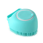 Silicone Dog Bath Massage Gloves Brush Pet Cat Bathroom Cleaning Tool Comb Brush for Dog Can Pour Shampoo Dog Grooming Supplies