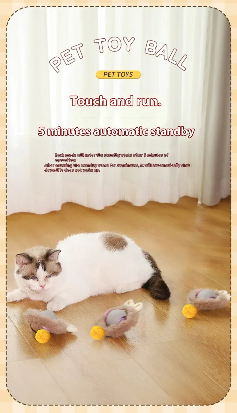 Automatic Rolling Ball Interactive Ball Cat Toys Pet Supplies Electric Dog and Cat Training To Imitate Rat Rechargeable Products