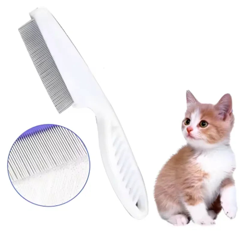 Comb Dog Cat Hair Removal Brush Stainless Steel Dense Teeth Inline Comb Portable Pet Universal Grooming Cleaning Supplies