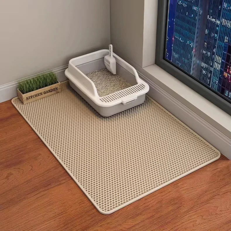 Cat Litter Mat Large Size Waterproof Toilet Cat Trapping Mat Non Slip Double Layer Cats Litter Box Pad Pet Product