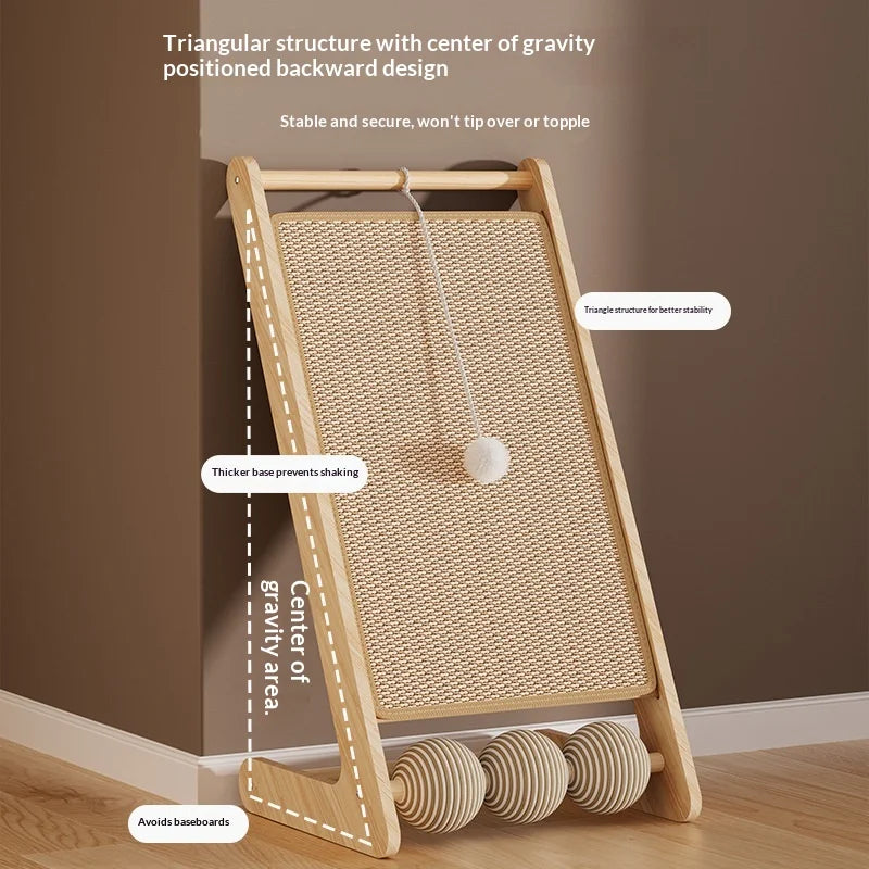Vertical Sisal Cat Scratcher Durable Non Shedding Scratch Board Cat Toy Home Living Room Bedroom Office Cat Condo Cat Tree House
