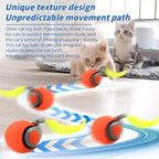USB Rechargeable Interactive Cat Toys Balls Pets Smart Automatic Electric Rolling Ball for Kitty Tail Teasers with Catnip Gifts