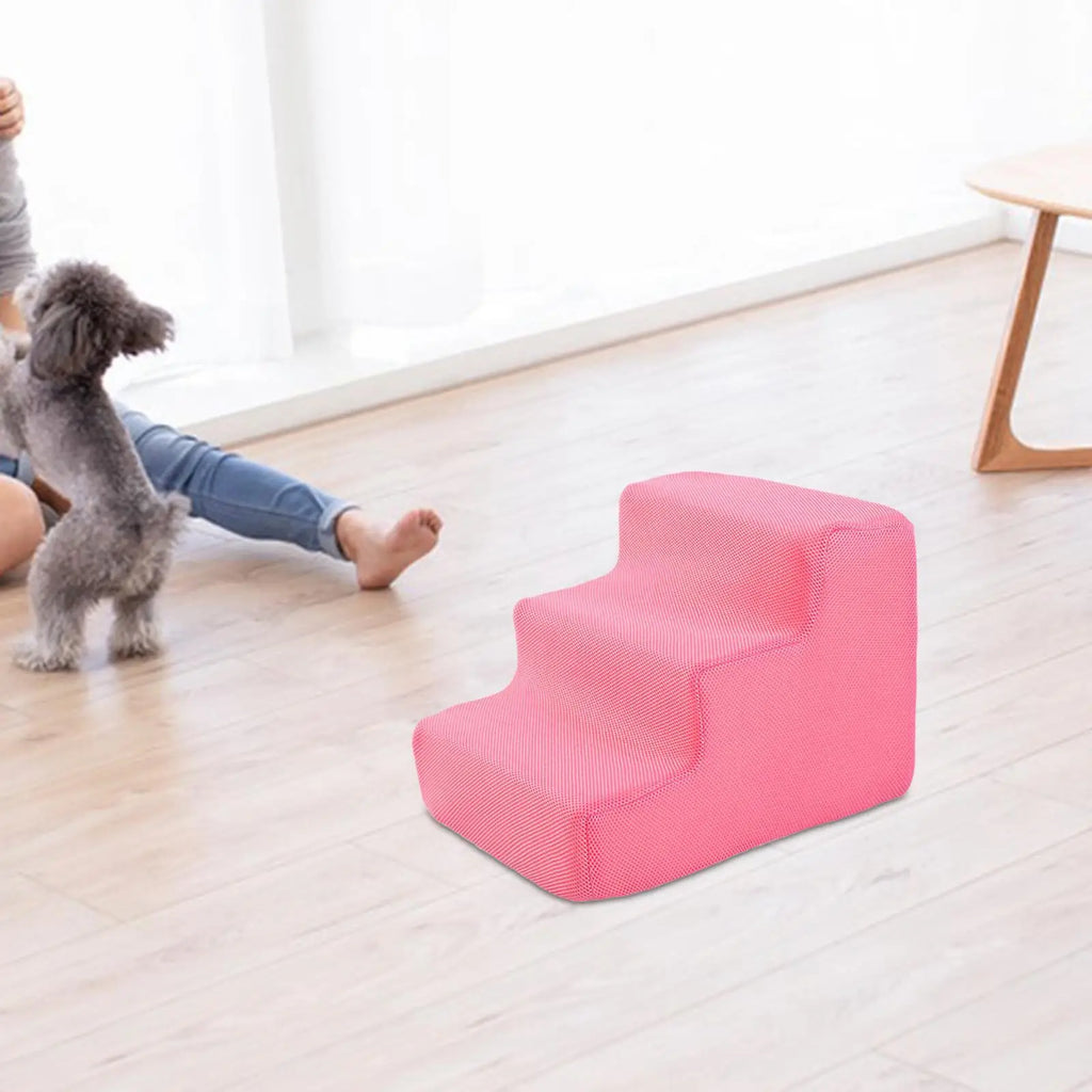 High Density Pet Steps Ladder, Cat Ramp Non Slip Dog Steps, Balanced Pet Steps for Sofa Small Dogs and Cats Couch High Beds
