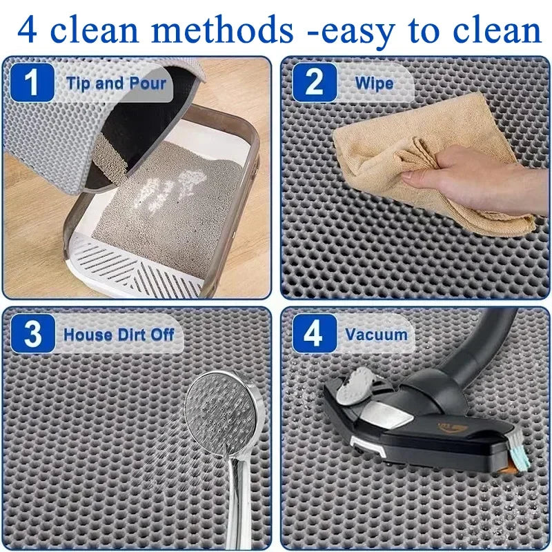 Cat Litter Mat Large Size Waterproof Toilet Cat Trapping Mat Non Slip Double Layer Cats Litter Box Pad Pet Product