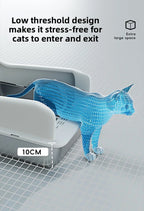 Large Stainless Steel Open Cat Litter Box Anti Splash Cat Toilet Pet Supplies