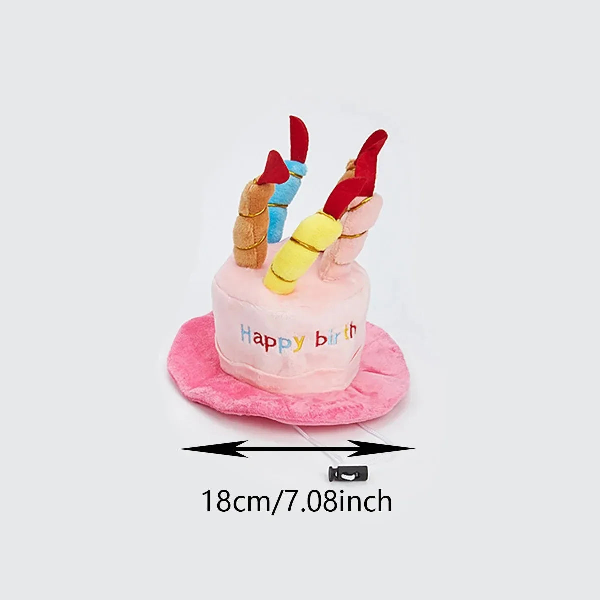 Adjustable Pet Birthday Hat With Colorful Candles Dog Birthday Party Costume Puppy Grooming Dress Up Hat Pet Supplies